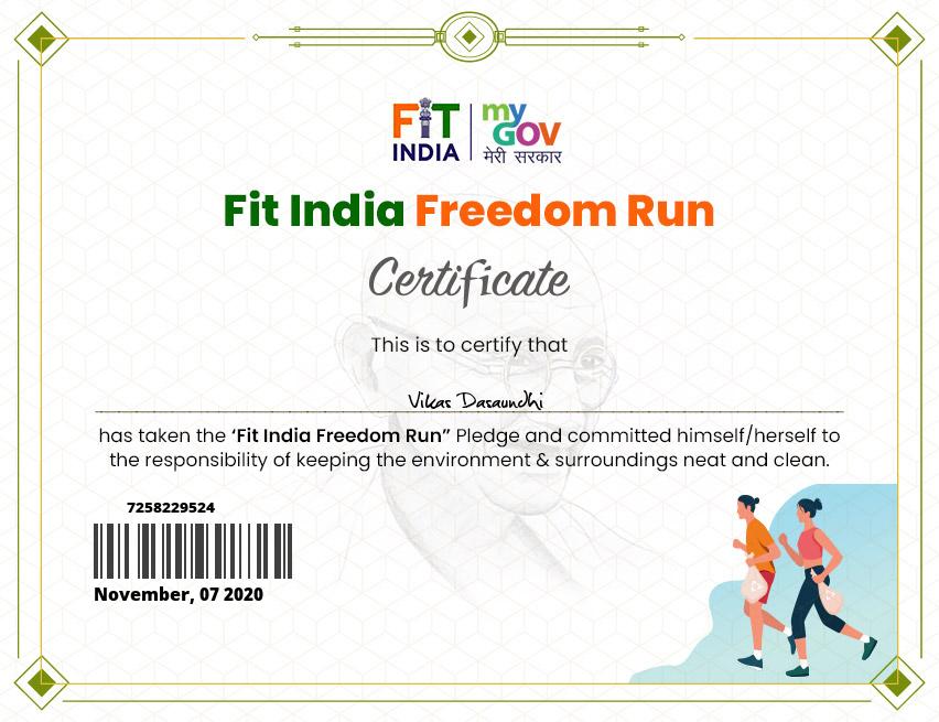 Fit India Freedom Run